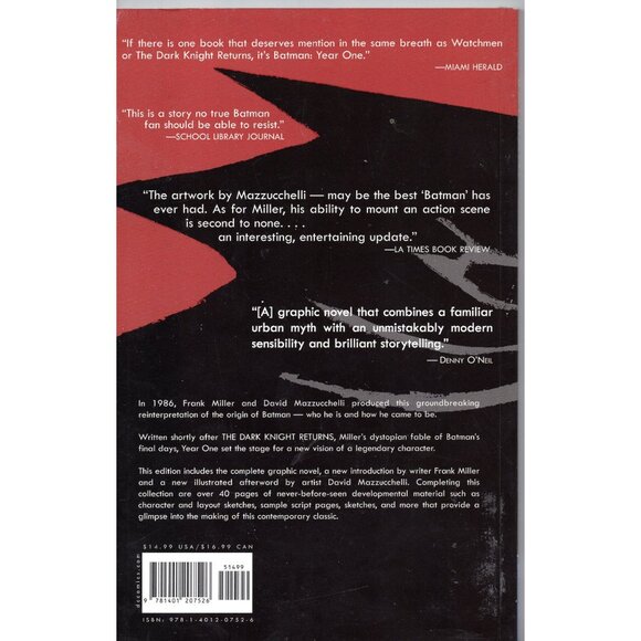 Batman Year One Trade Paperback by Frank Miller & David Mazzucchelli - Picture 2 of 2